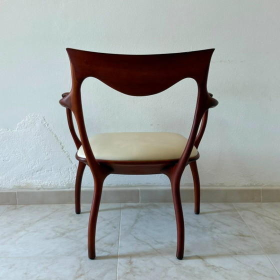 Een paar Hypnos-fauteuils uit de Ceccotti-collectie. – Ceccotti Collezioni, Wood, Leather (photo 3 of 8)