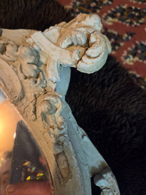 Image 1 of Dutch Trumeau mirror from the 19th century - Rococo style