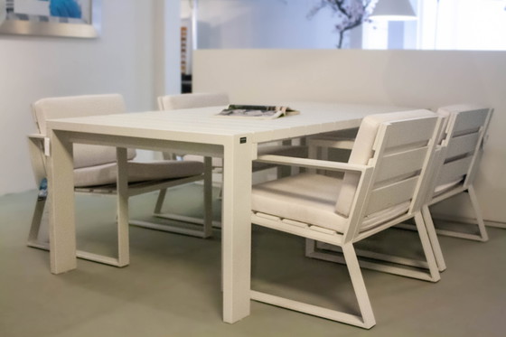 Image 1 of Table basse Borek Samos - 200x100 avec chaise (lot de 4)