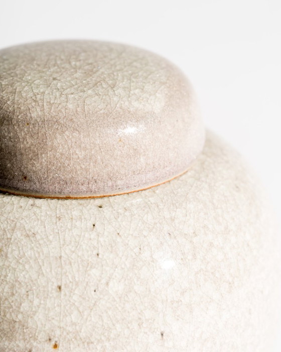Image 1 of Wendelin Stahl Studio Ceramic Tea Caddy Lidded Vessel Alemania 1983 Studiokeramik