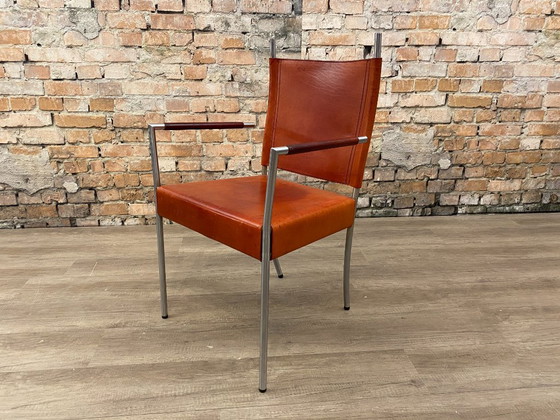 Vintage Armchair – Cognac Leather | – Metal (photo 8 of 14)