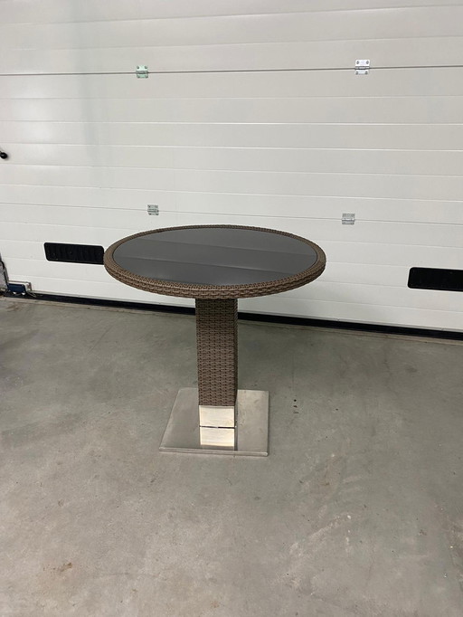 (Bargain!) Garden table with glass top - 80cm° New In Box!