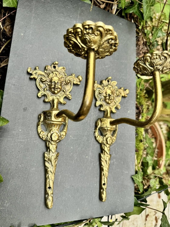 2 wall sconces in solid brass "Medusa" 1950s – Wall lights, Barok (photo 12 of 12)