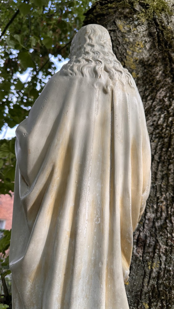 Große antike Herz-Jesu-Statue aus Gips – 105 cm – Bildhauerei, Other (photo 8 of 15)