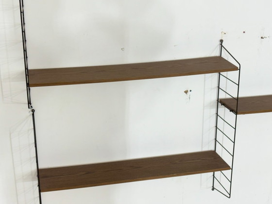 Image 1 of Prachtige wandplank/wandplank met touwmotief – design uit het midden van de vorige eeuw