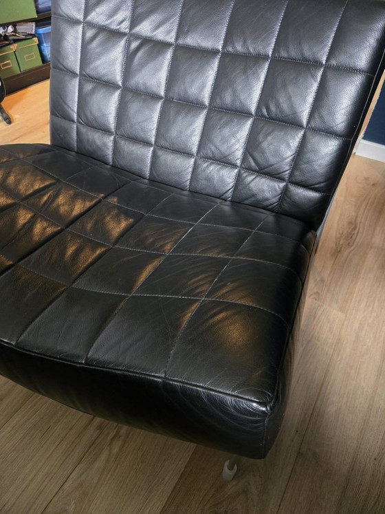 Elegante Sillón Leolux Volare Negro / Sillón Lounge – Sillones, Leather (photo 3 of 5)