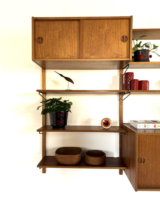 Image 1 of Vintage teakhouten wandsysteem, Kurt Østervig ‘60