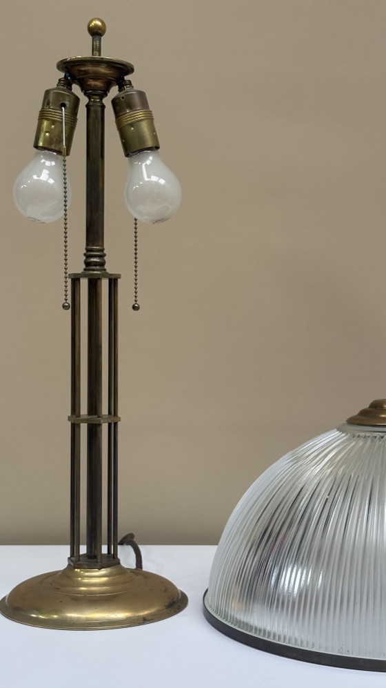 Image 1 of Home German design Neoclassical solid vintage copper lamp