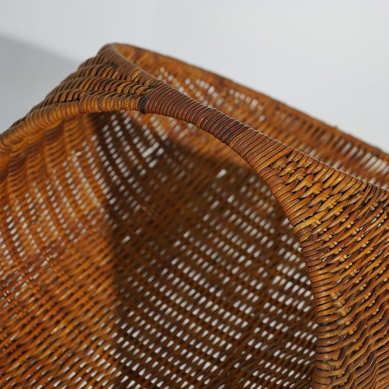 Tijdschriftenrek van rotan met metalen poten, jaren 1950 – Rattan (photo 9 of 12)