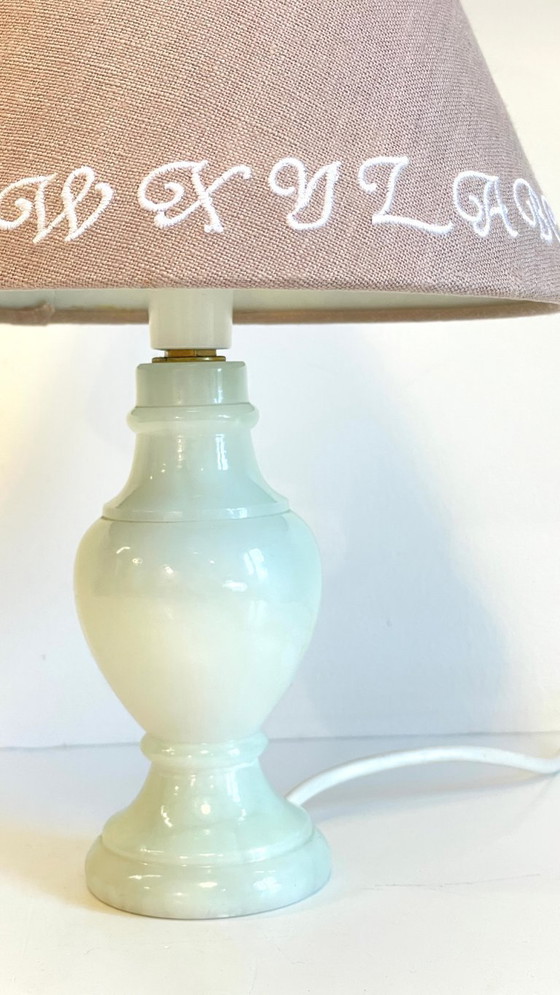 Image 1 of Vintage white marble lamp