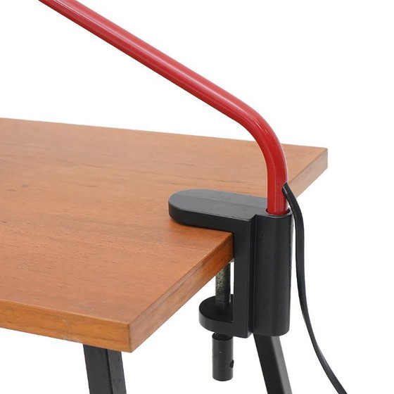 Image 1 of Lampada a morsetto in metallo rosso Fabbian, anni '80 - 2 disponibili