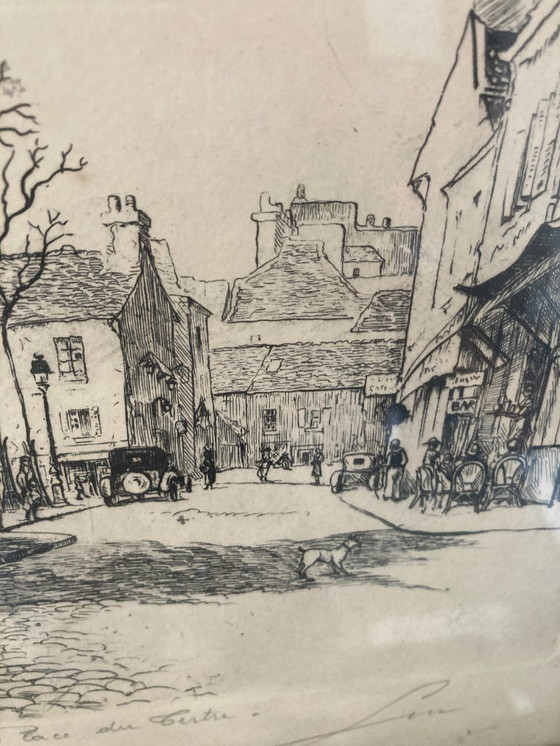 Image 1 of Altes Gemälde von Montmartre in Paris