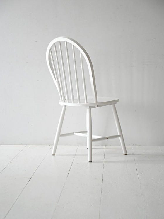 Image 1 of Sedia scandinava bianca contemporanea
