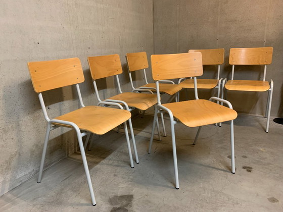 Image 1 of 6 X Stackable Industrial Chair