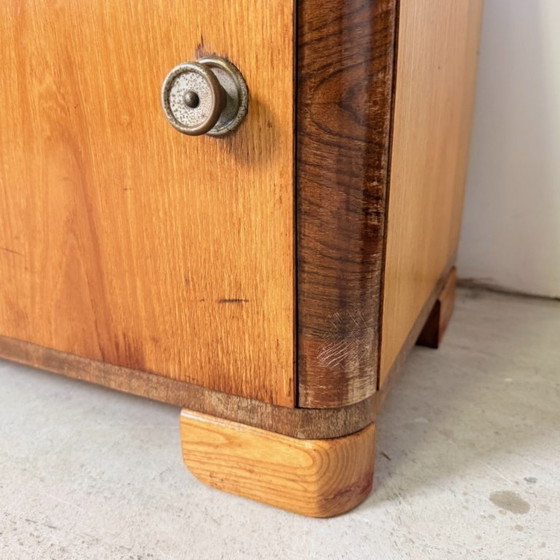 Set van Twee Art Deco Nachtkastjes, Streamline Design, Jaren '50 – Wood (photo 12 of 15)
