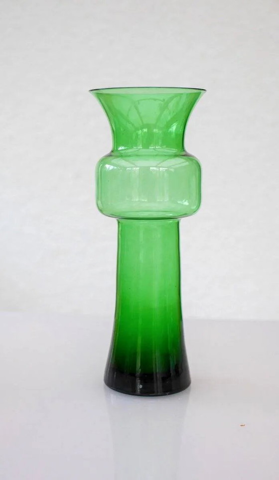 Image 1 of Large green Tang-Li vase by Morales Schildt for Kosta