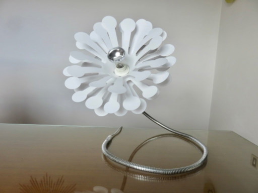 Lampada a forma di fiore in stile era spaziale, rockabilly, vintage, anni '80-'90