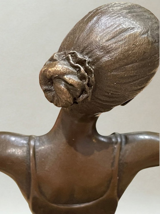 Image 1 of Art Deco bronze sculpture – Ballerina dancer – Signed Milo – Bronze Guaranteed Paris