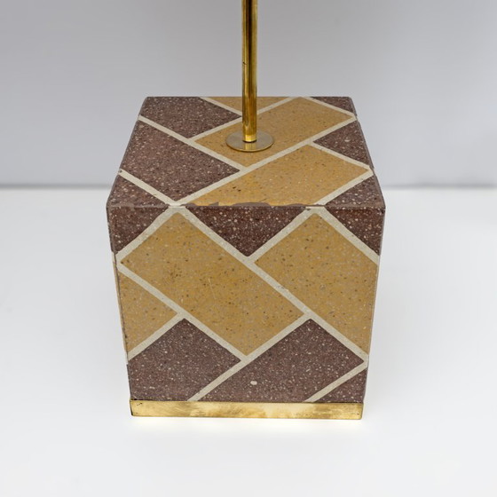 Image 1 of Paar Italiaanse cementiet tafellampen uit het Liberty-tijdperk