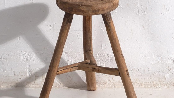 Antique handmade stool (c.1900) #22 (photo 3 of 16)