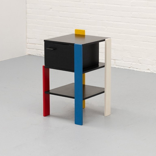 Rietveld Stijl Bijzettafel 80's