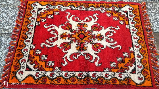 Image 1 of Handgeknoopt Berber kleed wol 131x98cm