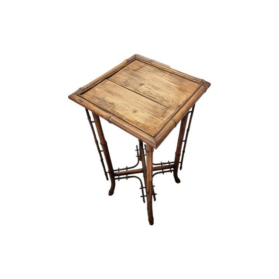 Franse bamboe Art Nouveau plantentafel, eind 19e eeuw – Bijzettafels, Bamboo (photo 3 of 7)