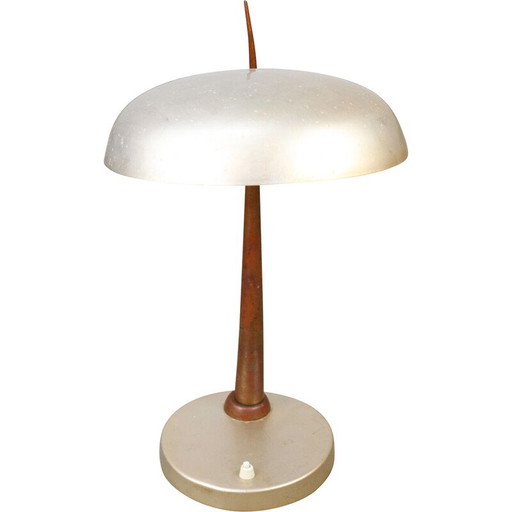Mid-century Italian copper and aluminium table lamp