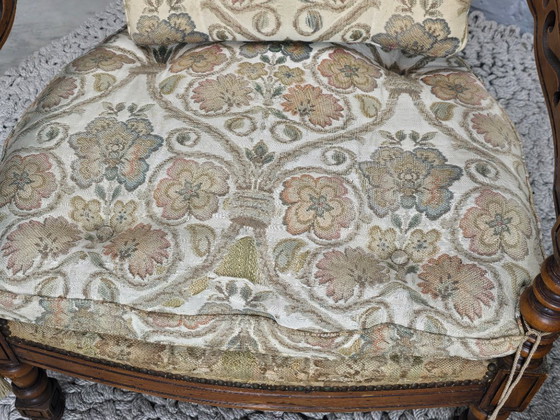 Image 1 of Poltrone da salotto Giorgetti Gallery di design di metà secolo con rivestimento in Gobelin, set di 2, Italia, 1975