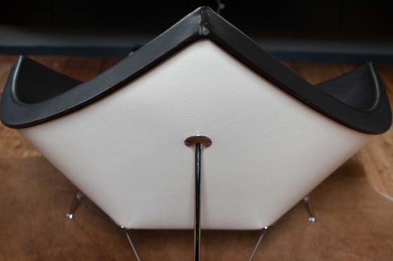 Image 1 of 2x Vitra Coconut Chairs – Leder Premium Nero – Design George Nelson