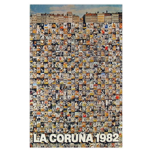 Gudmundur ERRO Copa del Mundo de Futbol Affiche signée 1982