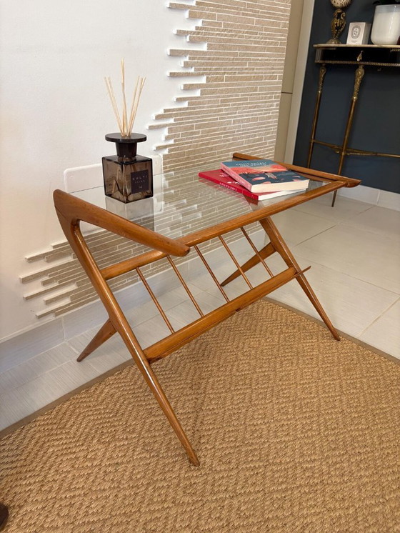 Image 1 of Vintage nachtkastjes franse dienbladen mid century antiek luxe handgemaakte decoratie barocco art deco Italië design Ico Parisi 