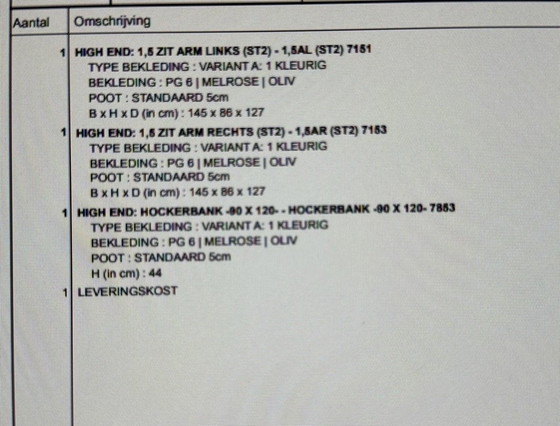 Image 1 of Gero Wonen armchair and pouf, olive green