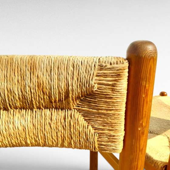 Paar Vintage Design Grenen En Biezen Stoelen, Jaren 70 – Eetkamerstoelen, Wicker (photo 17 of 18)