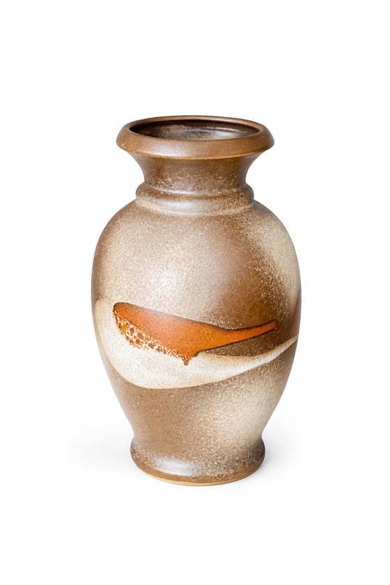 Image 1 of Vase sculptural vintage en céramique - Tons de terre | Mid Century & Wabi-Sabi