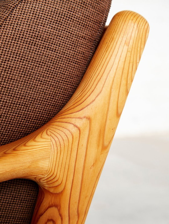 Fauteuil et tabouret en pin de style danois moderne par C. F. C. Silkeborg – Wood (photo 13 of 20)