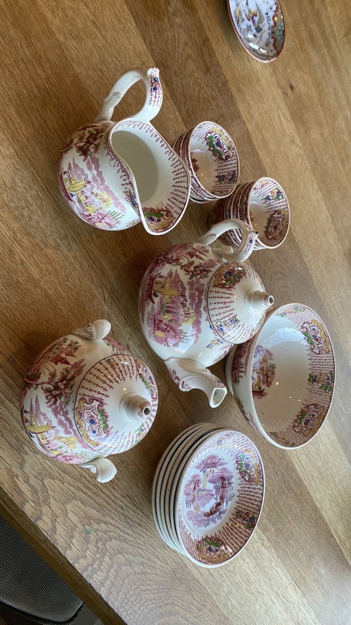 Antiek Petrus Regout en co ‘Fancy’ servies 