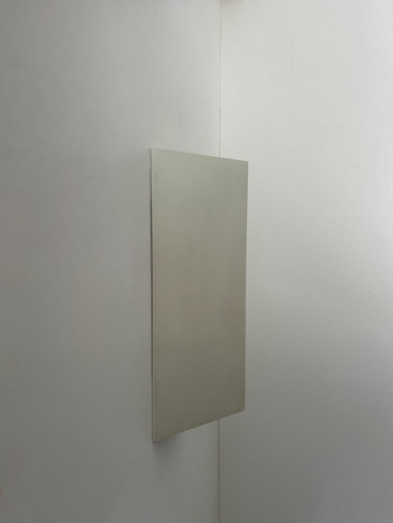 Image 1 of Coppia di applique vintage, metallo bianco opaco, Francia 1970.