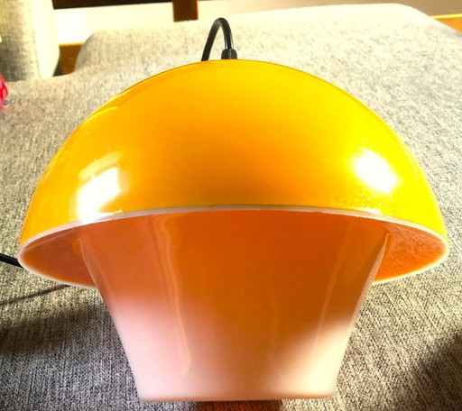 space-age 70s orange suspension