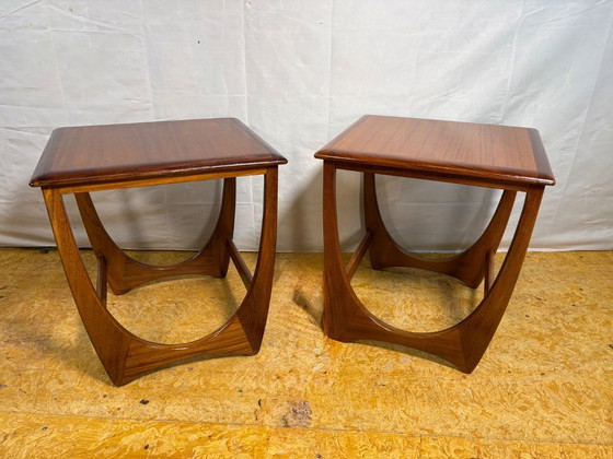 Image 1 of Mid Century Retro Teak Pair of Lamp Tables / Side Tables by G-Plan Circa 1960  A fantastic pair of mid century modern teak lamp 