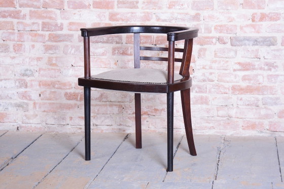 Gerestaureerde Art Deco fauteuil, Wien. Werkstätte, J. Hoffmann, Oostenrijk, jaren 1910 – Wiener Werkstätte (photo 10 of 15)