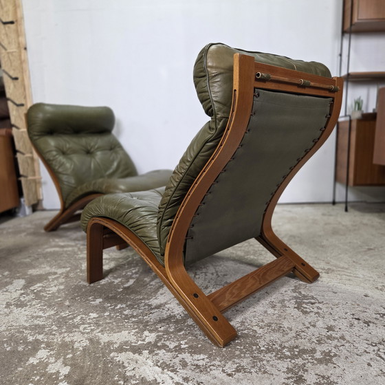 Image 1 of 2x Rybo Rykken Ry-Wing chair vintage 60s Scandinavian