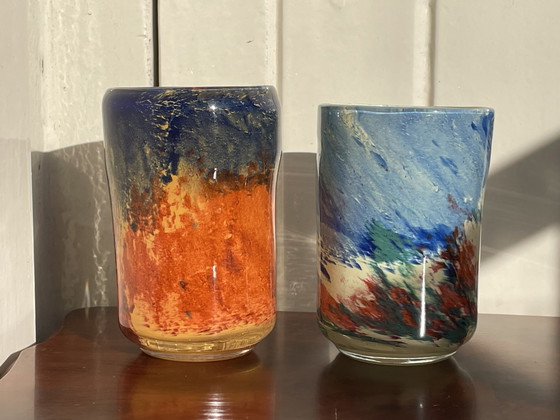 Image 1 of Da’ Rossi 2008 Paar handgefertigte, mundgeblasene Glasbecher / Trinkgläser