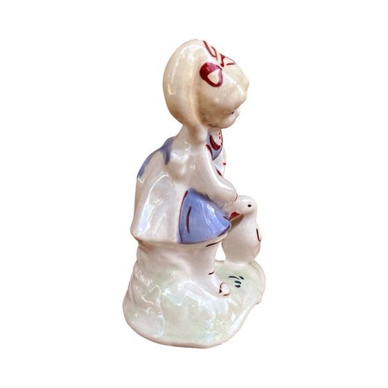 Image 1 of Statuetta in porcellana di un pastore di oche, dipinta a mano, URSS 1960