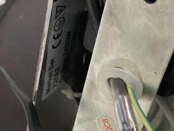 Image 1 of Lámpara de pared halógena moderna en cristal y metal cromado.