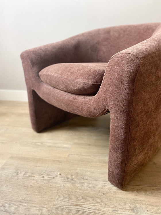Armchair | newly reupholstered | brown | Japandi – Polyester (photo 4 of 6)