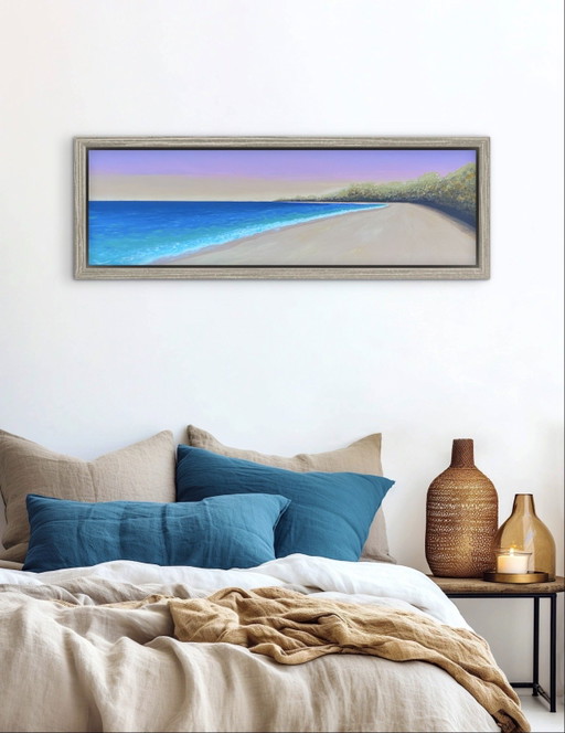 Golden Shore - Panoramic 100x30cm – schilderijen tekeningen, Canvas (photo 2 of 15)