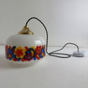 OUDE OPALINE HANGLAMP 1970 VINTAGE