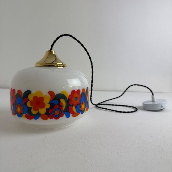 VECCHIA LAMPADA A SOSPENSIONE IN OPALINA 1970 VINTAGE – Lampade a sospensione, Vetro (photo 3 of 10)