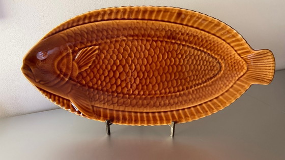 Image 1 of 14 Pièces - Sarreguemines - Service à poisson - Couleur Caramel